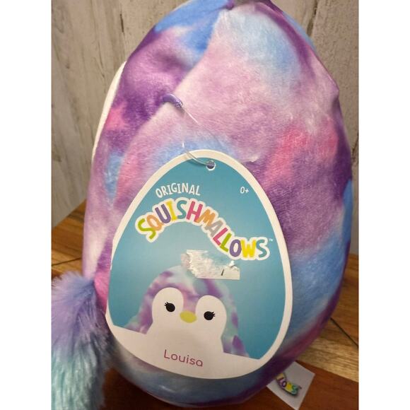 NWT Squishmallow Louisa the Penguin 10" Tie Dye Plush Toy Multicolor - Picture 3 of 6